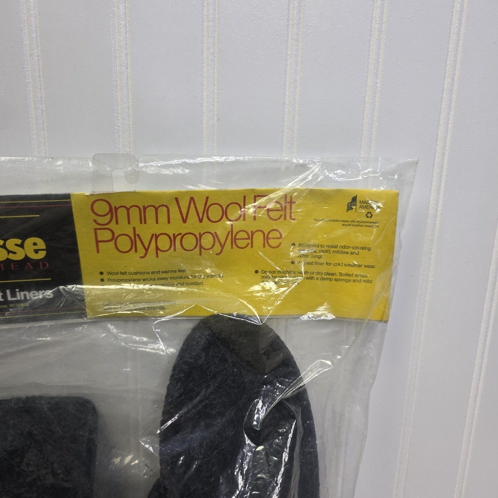 LaCrosse Replacement Boot Liners 9mm Wool Felt Mens Black Size 8 New - Picture 3 of 7
